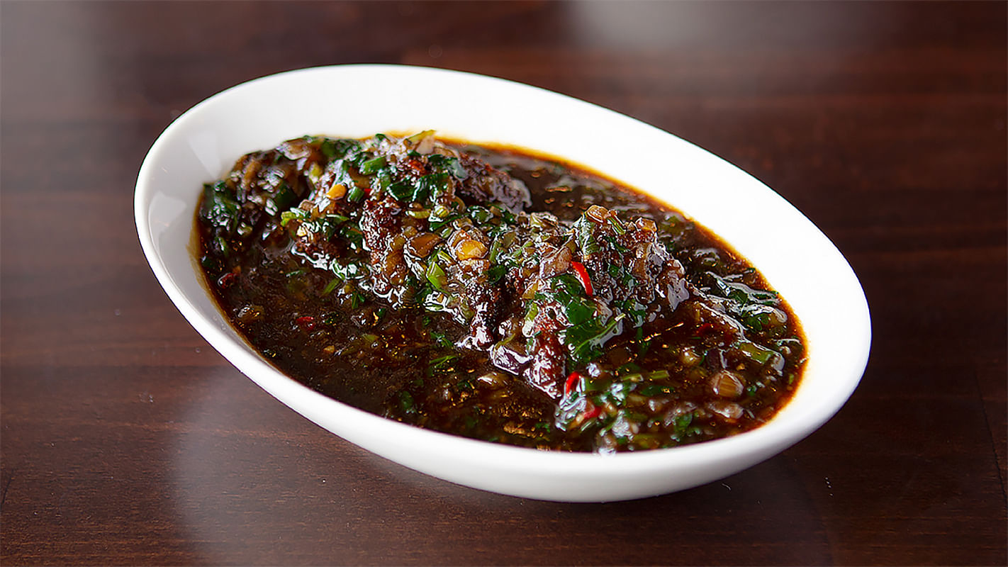 Vegetable Coins In Manchurian Sauce